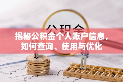 罗甸揭秘公积金个人账户信息，如何查询、使用与优化