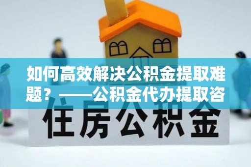 罗甸如何高效解决公积金提取难题？——公积金代办提取咨询服务全解析