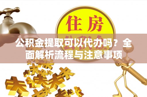 罗甸公积金提取可以代办吗？全面解析流程与注意事项