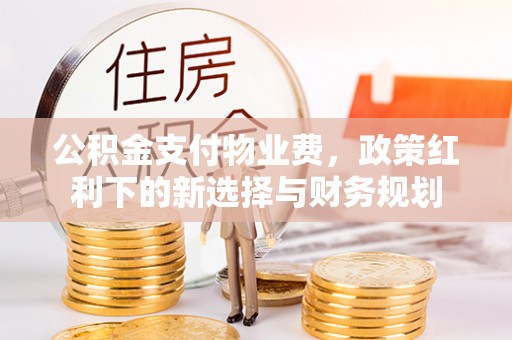 罗甸公积金支付物业费，政策红利下的新选择与财务规划