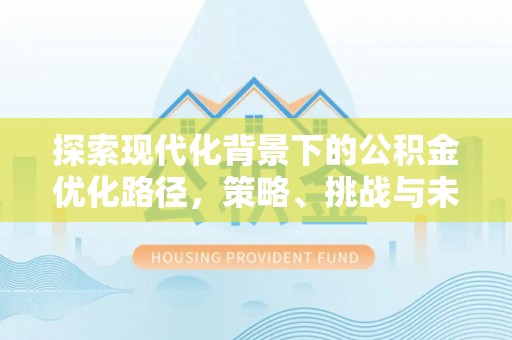 罗甸探索现代化背景下的公积金优化路径，策略、挑战与未来展望