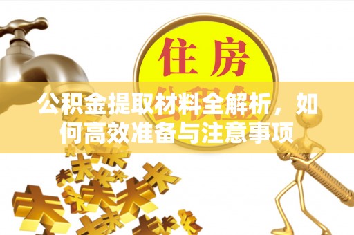 罗甸公积金提取材料全解析，如何高效准备与注意事项