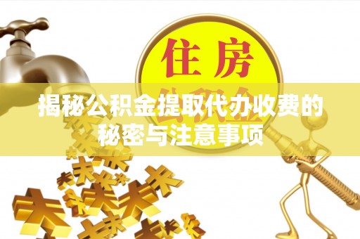 罗甸揭秘公积金提取代办收费的秘密与注意事项