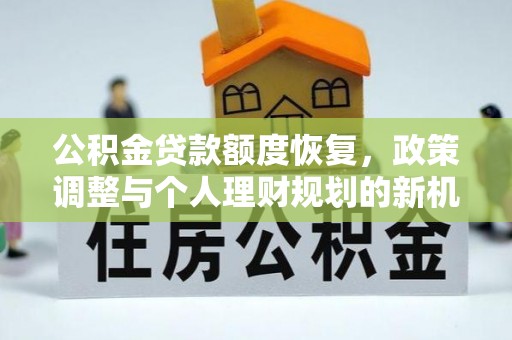 罗甸公积金贷款额度恢复，政策调整与个人理财规划的新机遇
