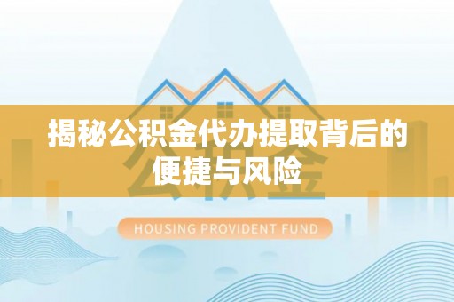 罗甸揭秘公积金代办提取背后的便捷与风险