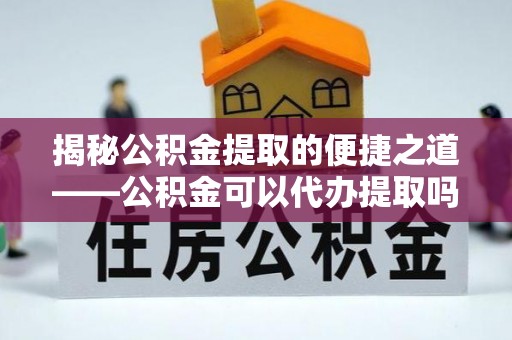 罗甸揭秘公积金提取的便捷之道——公积金可以代办提取吗？