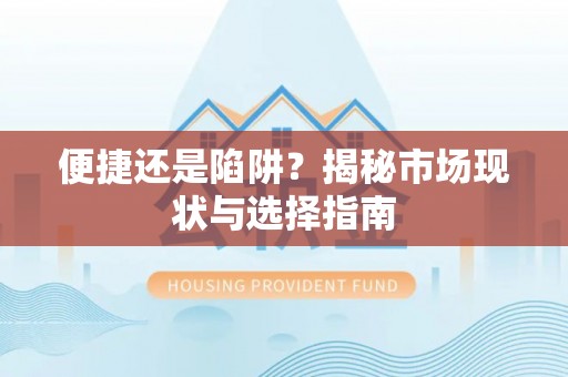 罗甸便捷还是陷阱？揭秘市场现状与选择指南