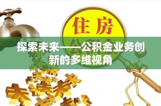 罗甸探索未来——公积金业务创新的多维视角