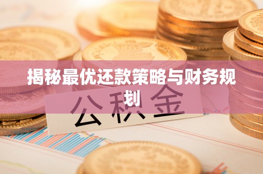 罗甸揭秘最优还款策略与财务规划